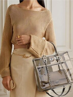 Last One! 2pcs Transparent Tote Bag And Crossbody Bag